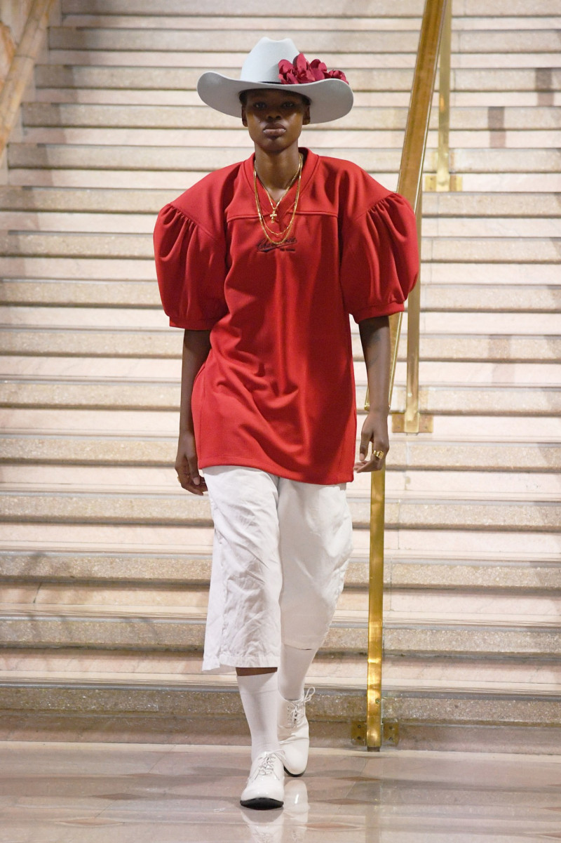 Mary Ukech featured in  the Willy Chavarria fashion show for Spring/Summer 2024