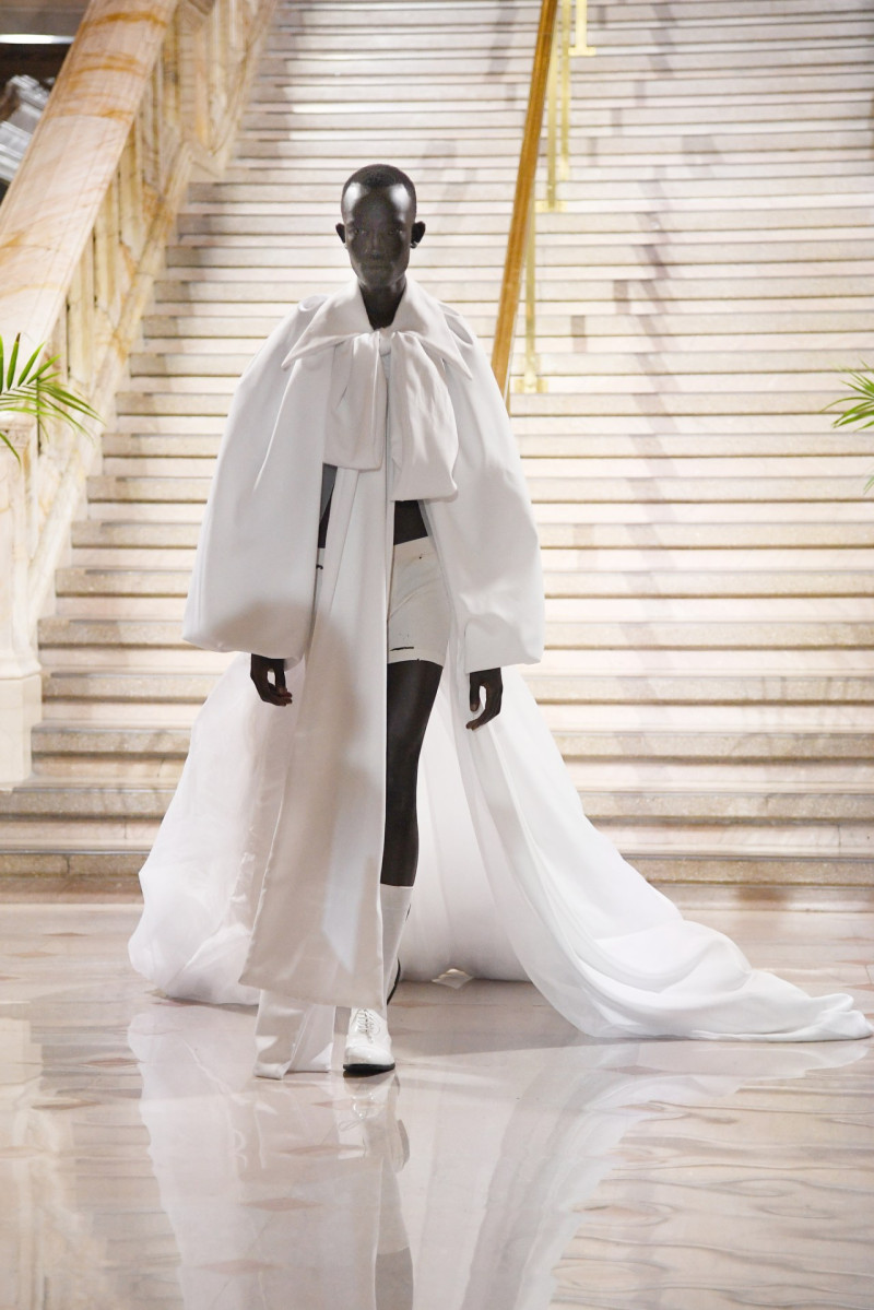 Goy Michael featured in  the Willy Chavarria fashion show for Spring/Summer 2024