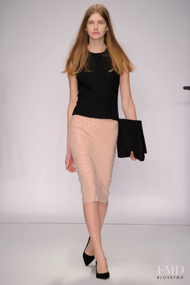 Ieva Palionyte featured in  the Jasper Conran fashion show for Autumn/Winter 2014