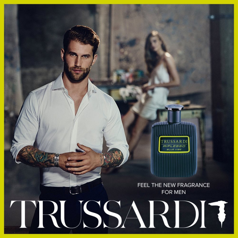 Andre Hamann featured in  the Trussardi advertisement for Spring/Summer 2019
