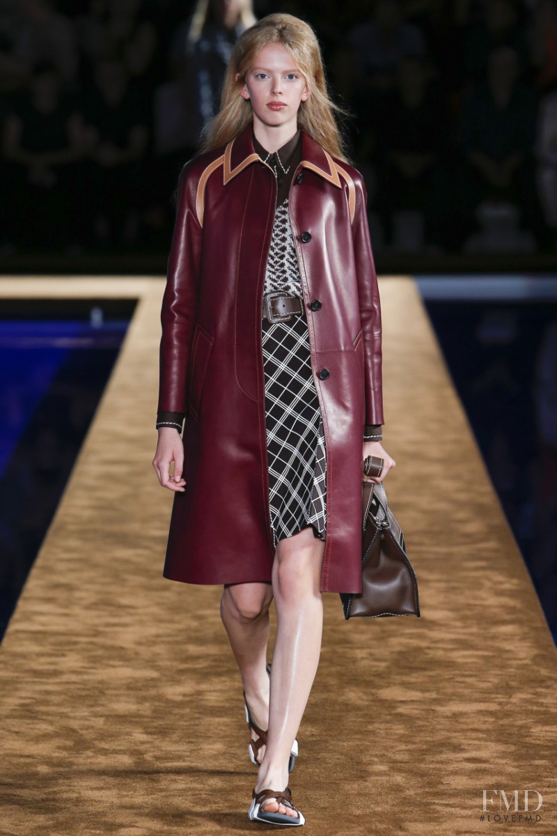 Jitte Oerlemans featured in  the Prada fashion show for Spring/Summer 2015