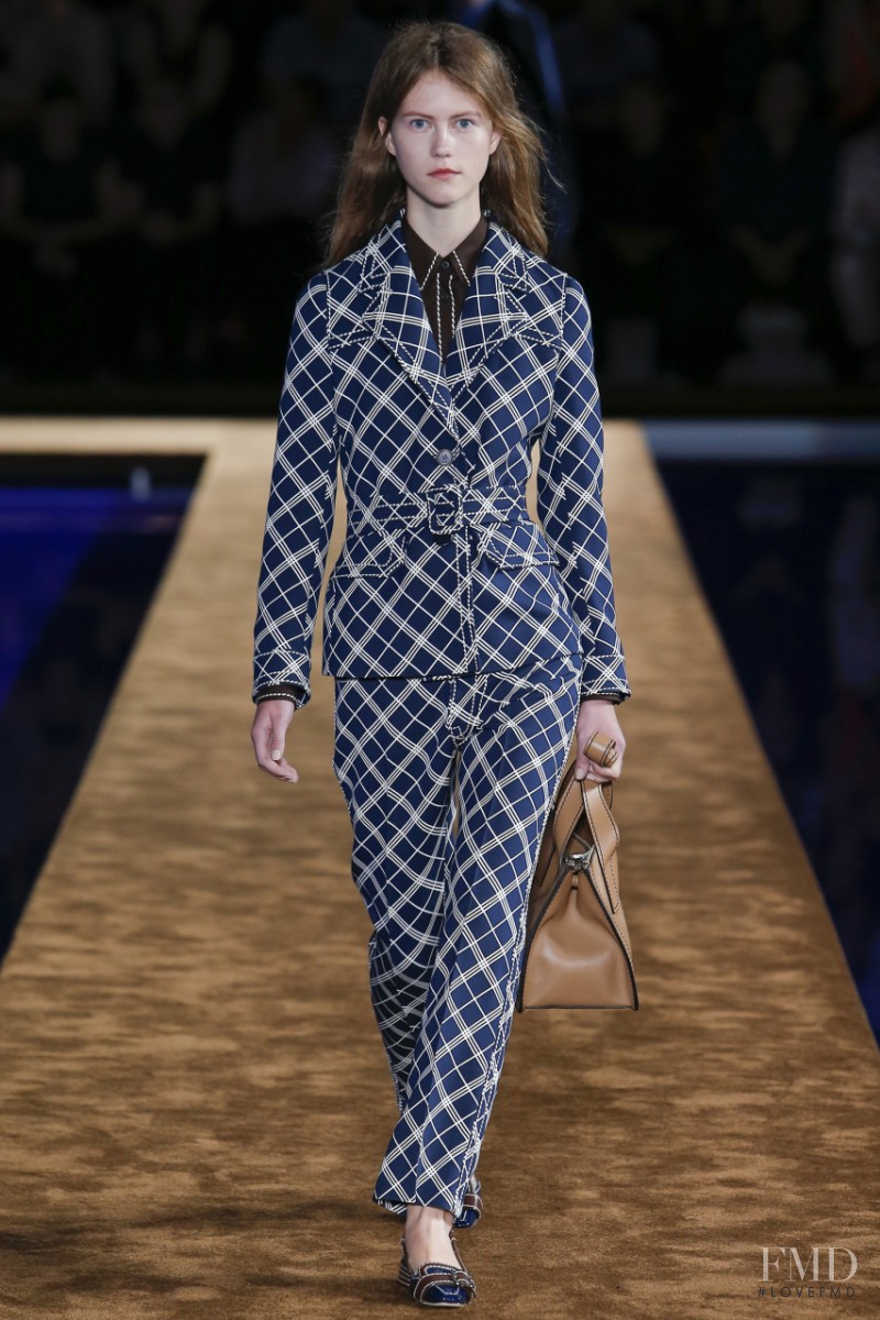 Julie Hoomans featured in  the Prada fashion show for Spring/Summer 2015