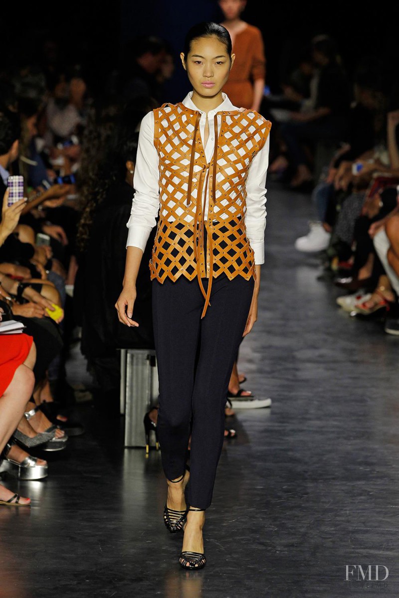 Chiharu Okunugi featured in  the Altuzarra fashion show for Spring/Summer 2015