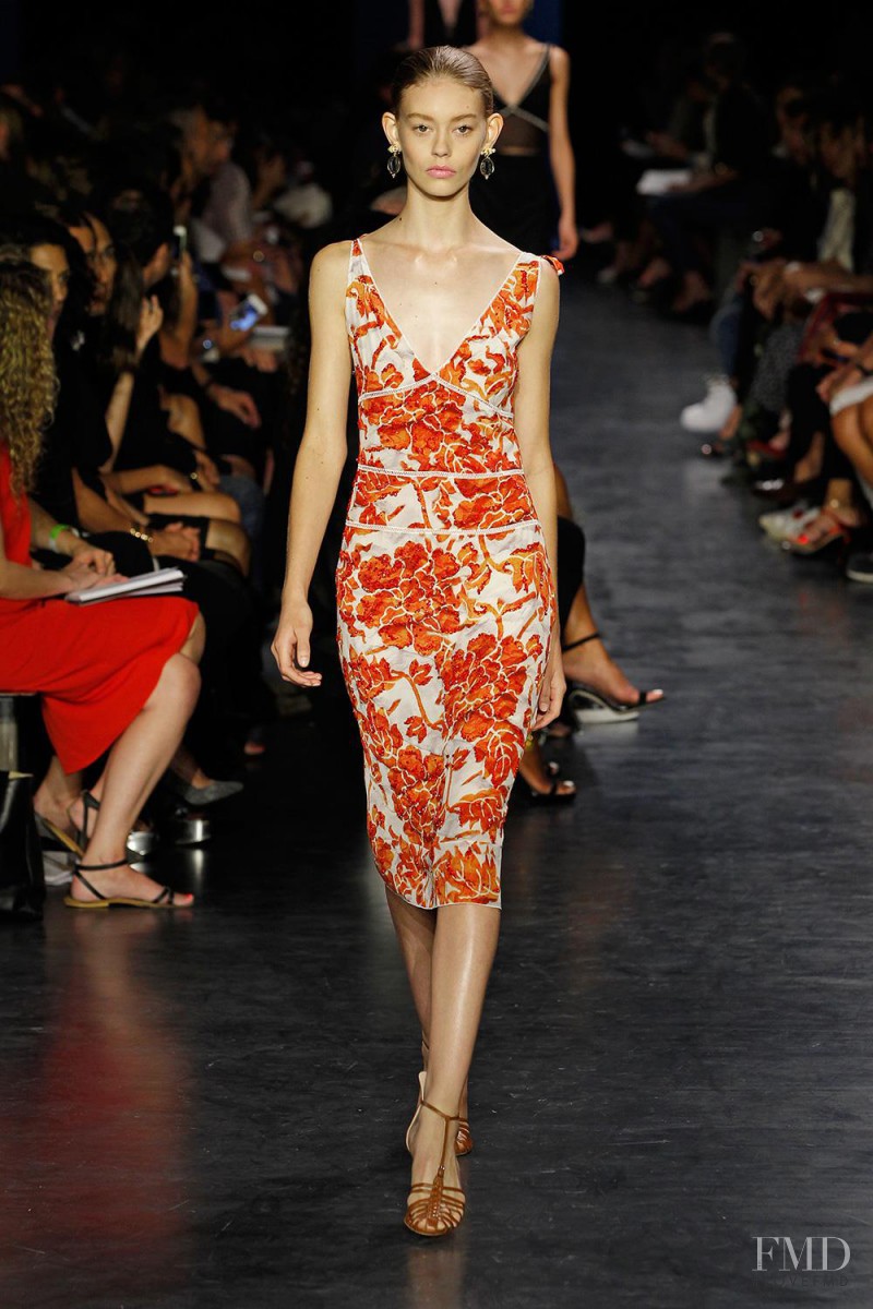 Ondria Hardin featured in  the Altuzarra fashion show for Spring/Summer 2015