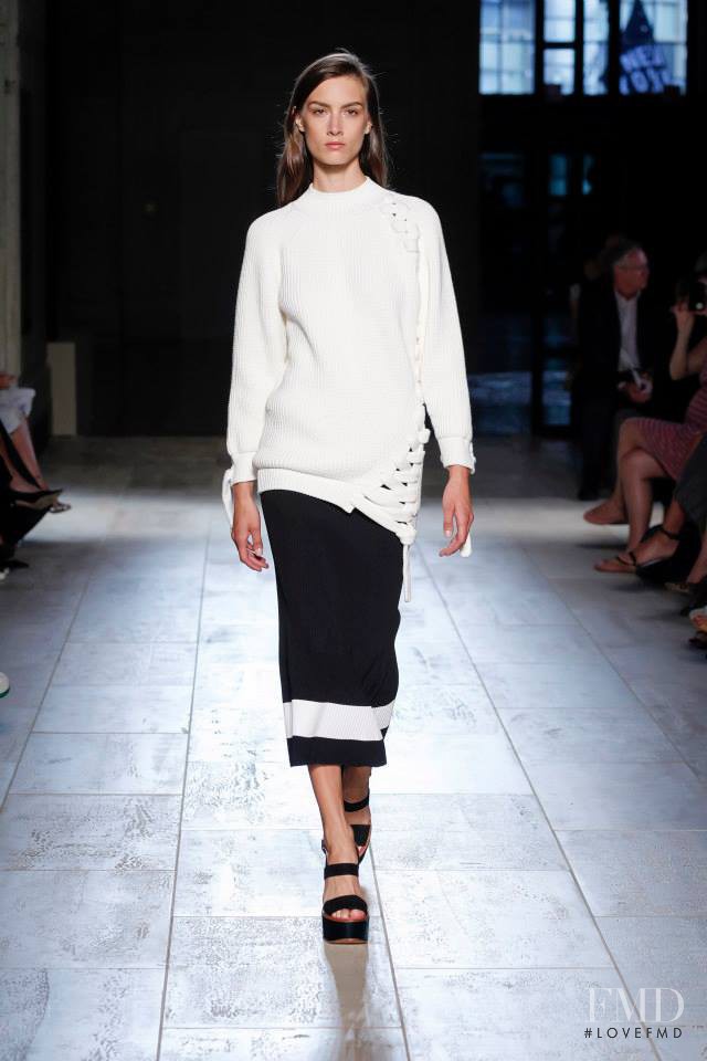 Ronja Furrer featured in  the Victoria Beckham fashion show for Spring/Summer 2015