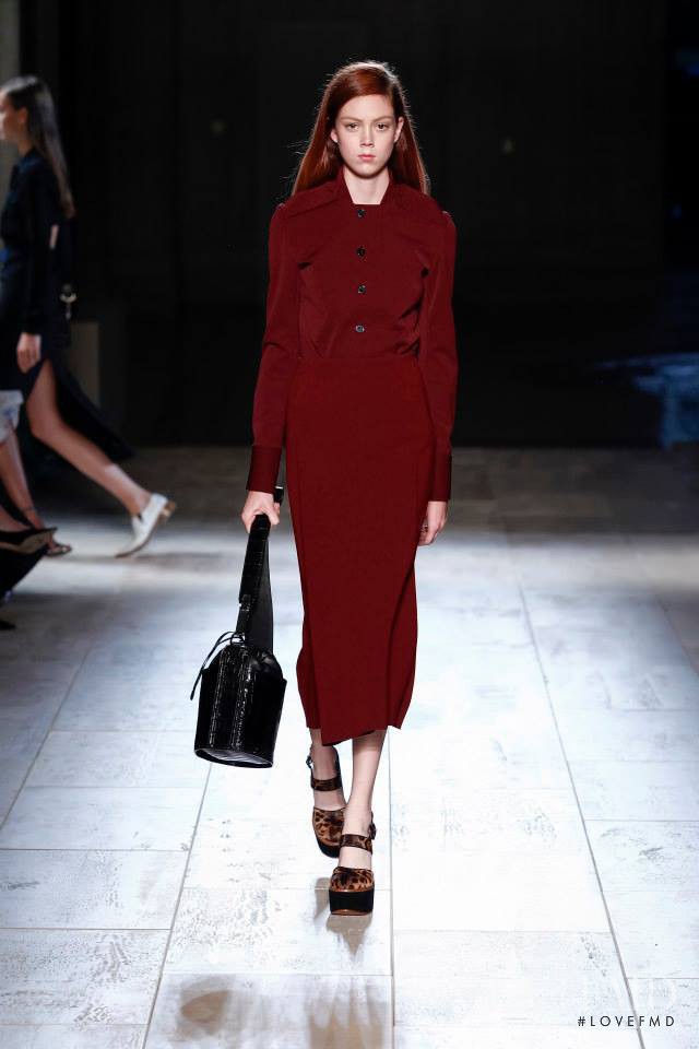 Natalie Westling featured in  the Victoria Beckham fashion show for Spring/Summer 2015