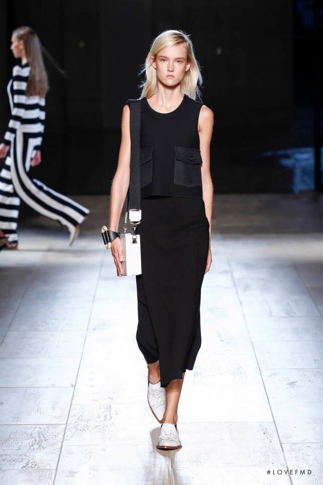 Harleth Kuusik featured in  the Victoria Beckham fashion show for Spring/Summer 2015