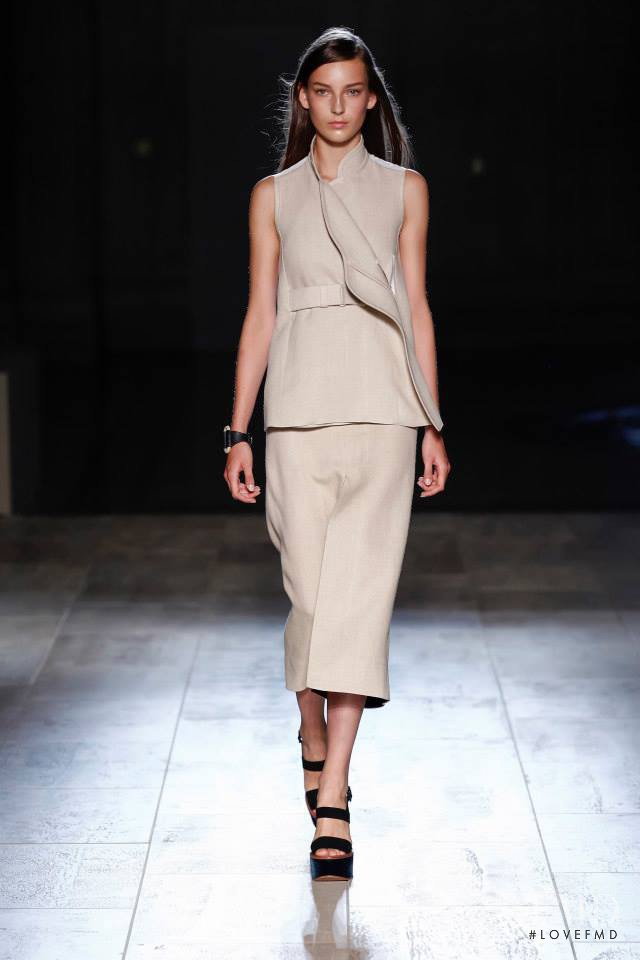 Julia Bergshoeff featured in  the Victoria Beckham fashion show for Spring/Summer 2015