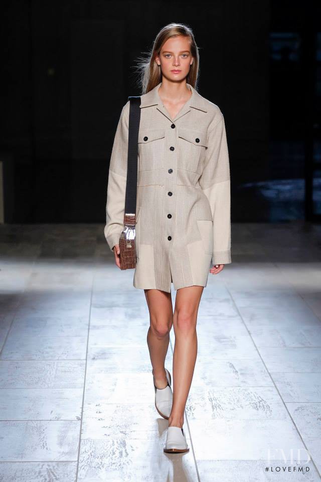 Ine Neefs featured in  the Victoria Beckham fashion show for Spring/Summer 2015