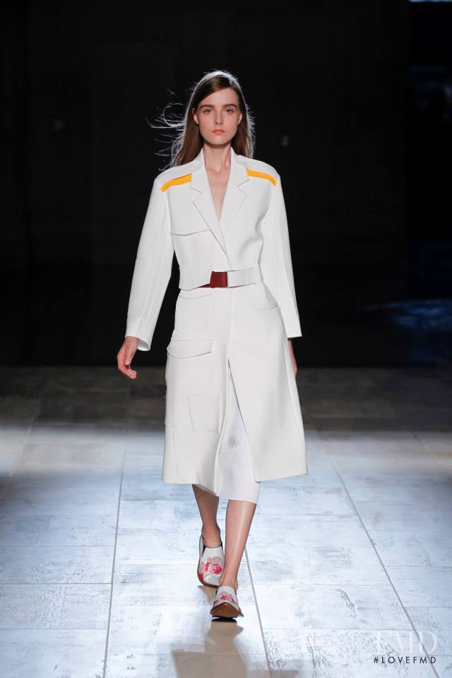 Morta Kontrimaite featured in  the Victoria Beckham fashion show for Spring/Summer 2015