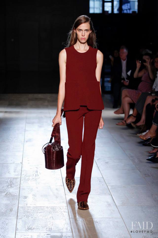 Georgia Hilmer featured in  the Victoria Beckham fashion show for Spring/Summer 2015