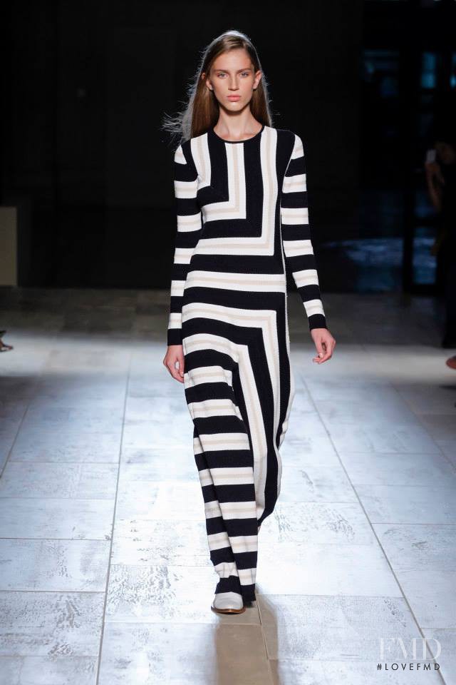 Sabina Lobova featured in  the Victoria Beckham fashion show for Spring/Summer 2015