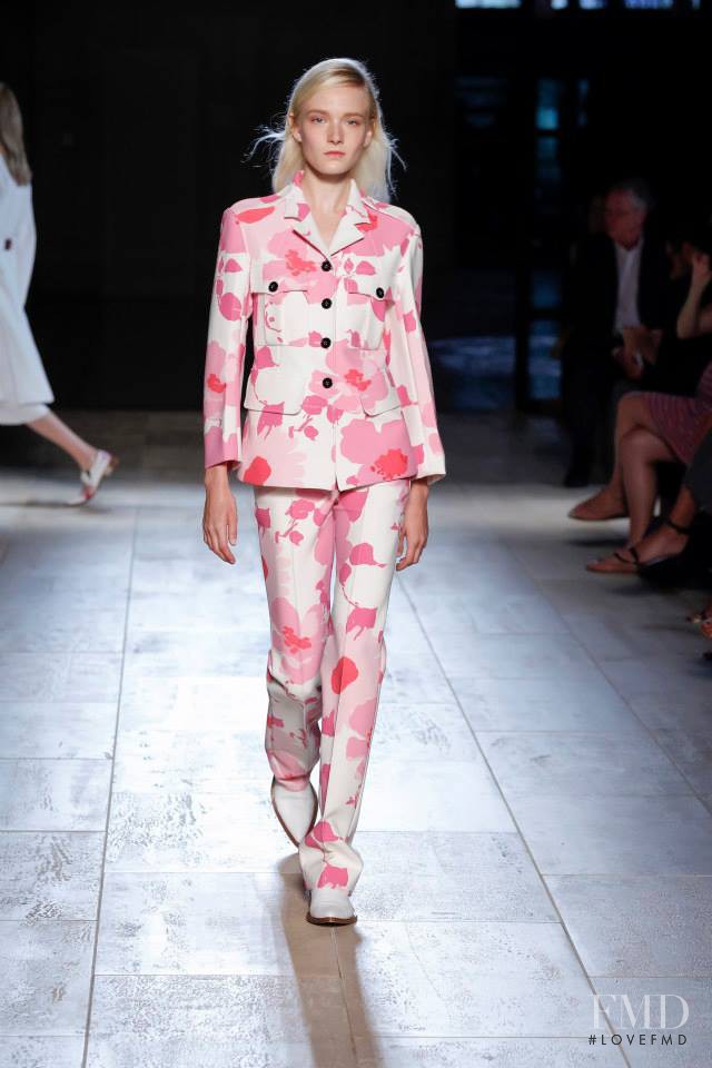 Maja Salamon featured in  the Victoria Beckham fashion show for Spring/Summer 2015