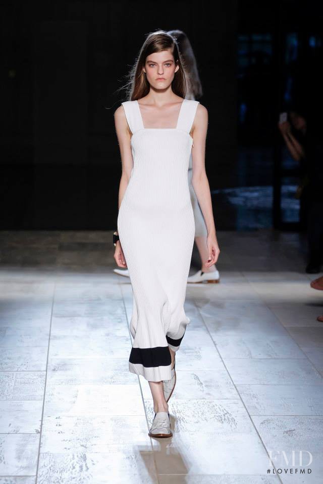 Kia Low featured in  the Victoria Beckham fashion show for Spring/Summer 2015