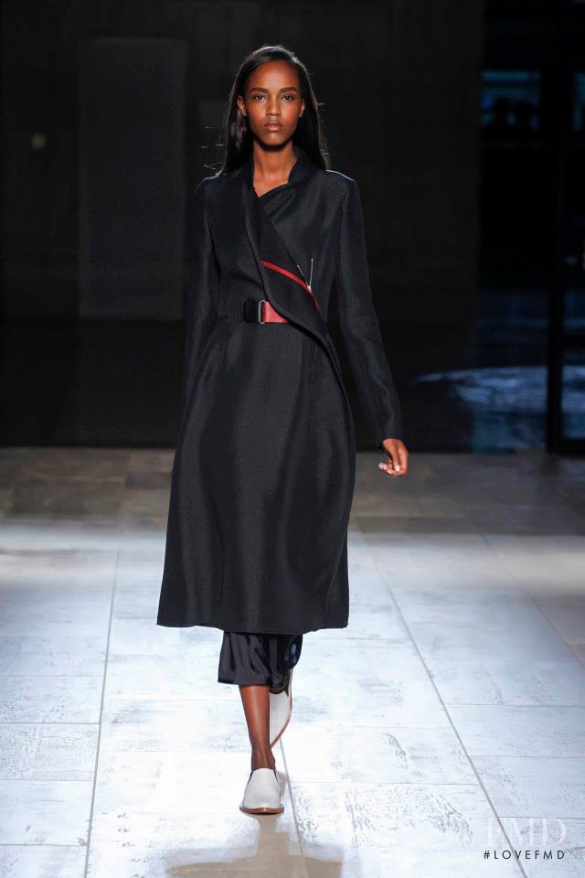 Leila Ndabirabe featured in  the Victoria Beckham fashion show for Spring/Summer 2015