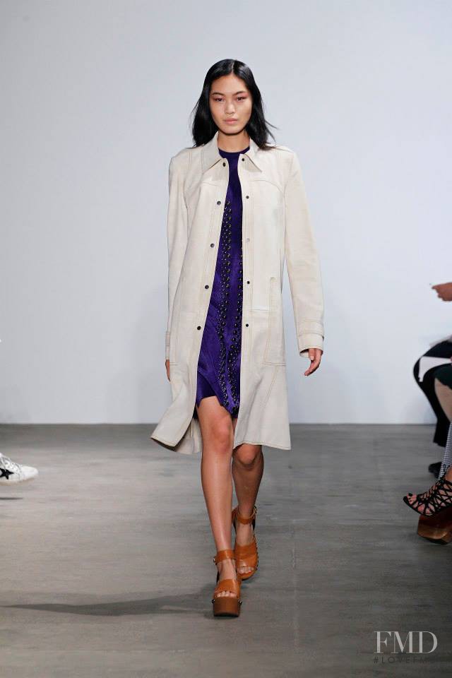 Chiharu Okunugi featured in  the Derek Lam fashion show for Spring/Summer 2015