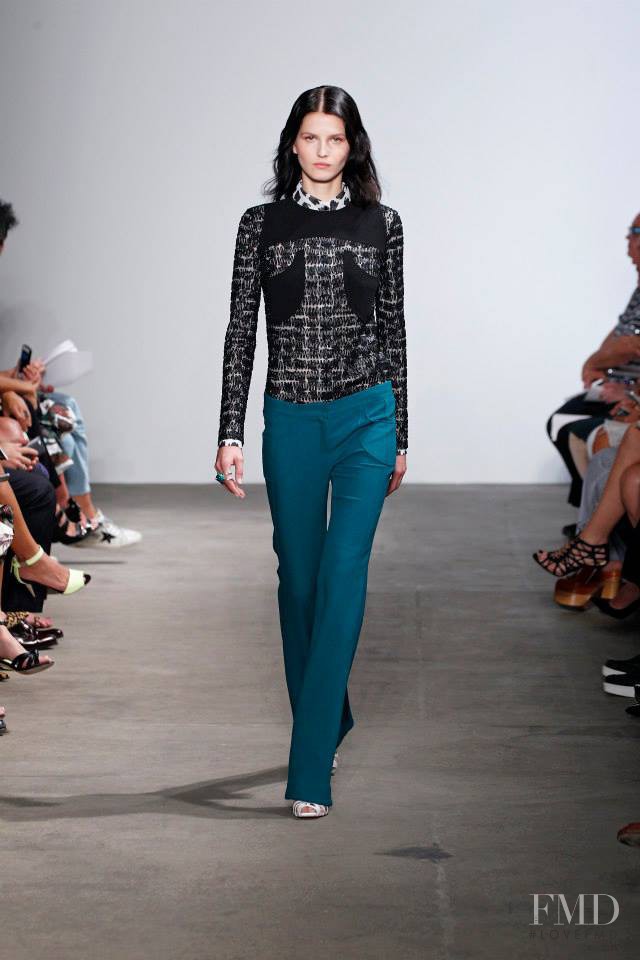 Katlin Aas featured in  the Derek Lam fashion show for Spring/Summer 2015