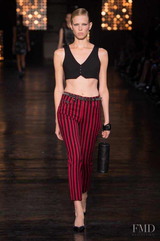 Lina Berg featured in  the Diesel Black Gold fashion show for Spring/Summer 2015