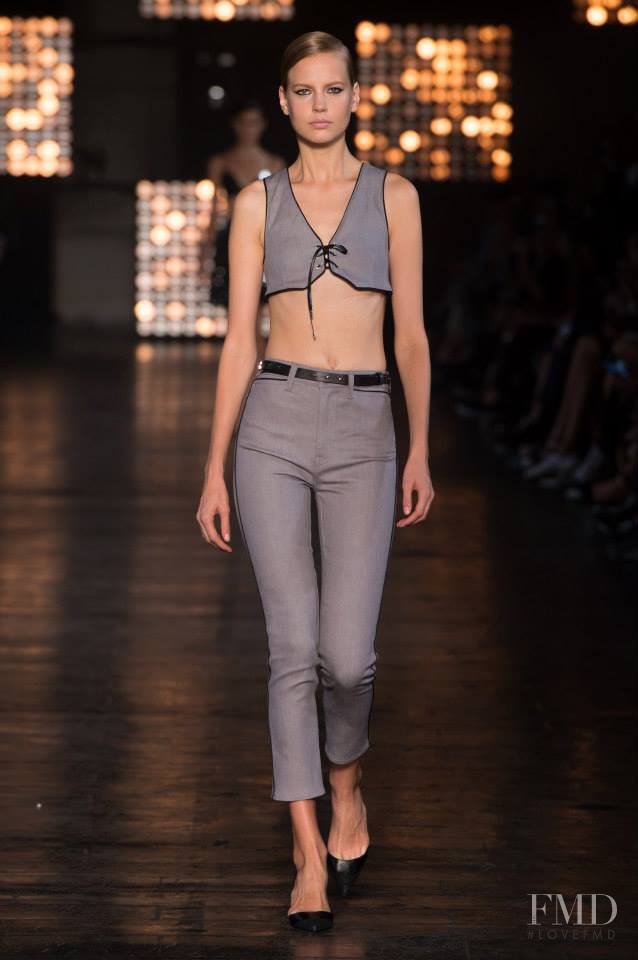 Elisabeth Erm featured in  the Diesel Black Gold fashion show for Spring/Summer 2015