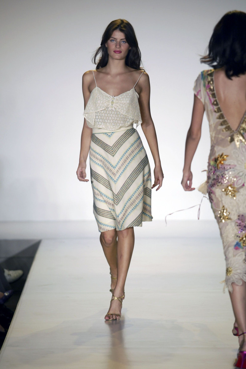 Isabeli Fontana featured in  the Matthew Williamson fashion show for Spring/Summer 2003