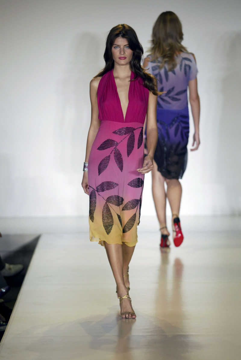 Isabeli Fontana featured in  the Matthew Williamson fashion show for Spring/Summer 2003