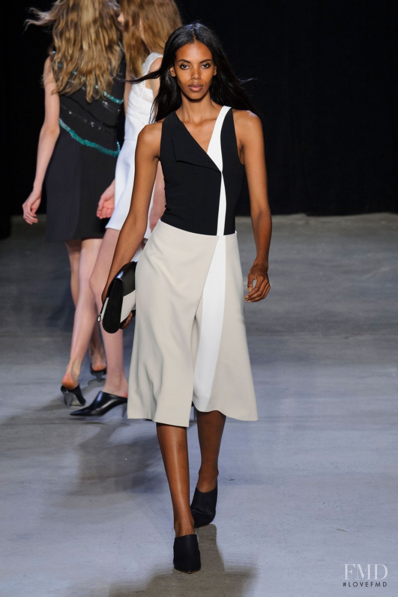 Grace Mahary featured in  the Narciso Rodriguez fashion show for Spring/Summer 2015