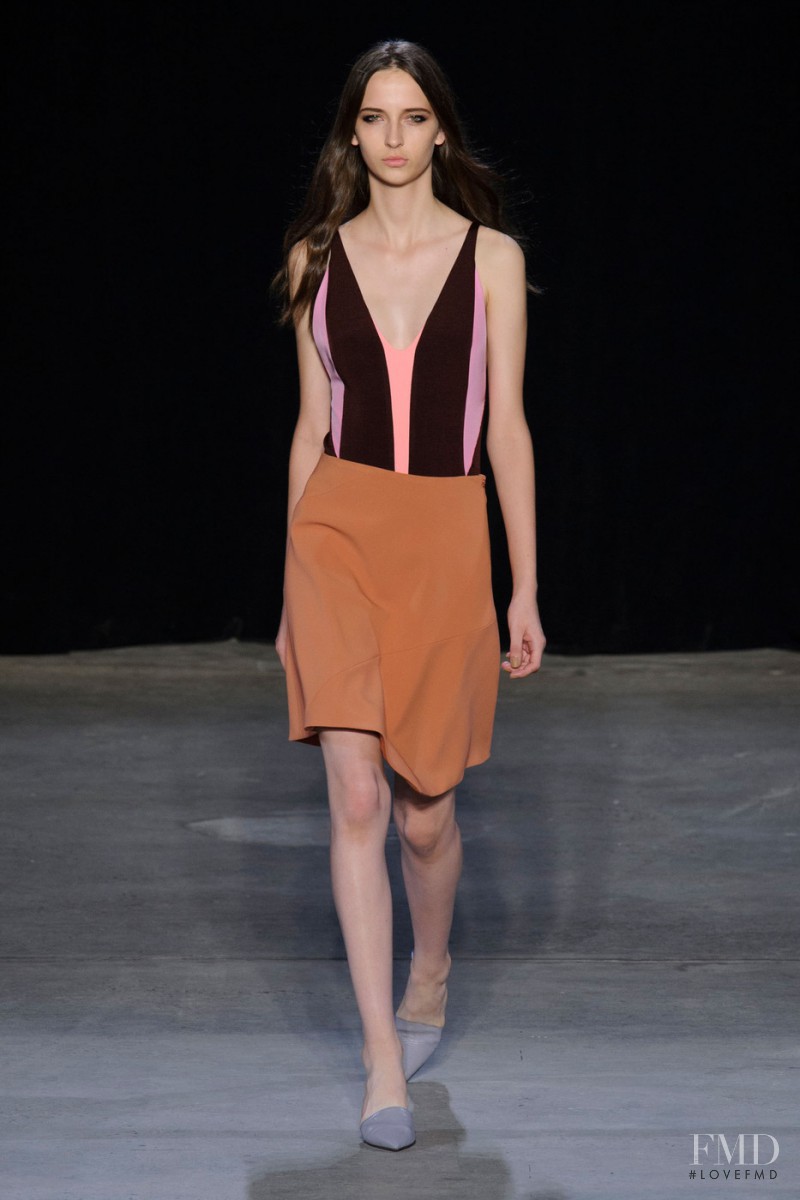 Waleska Gorczevski featured in  the Narciso Rodriguez fashion show for Spring/Summer 2015
