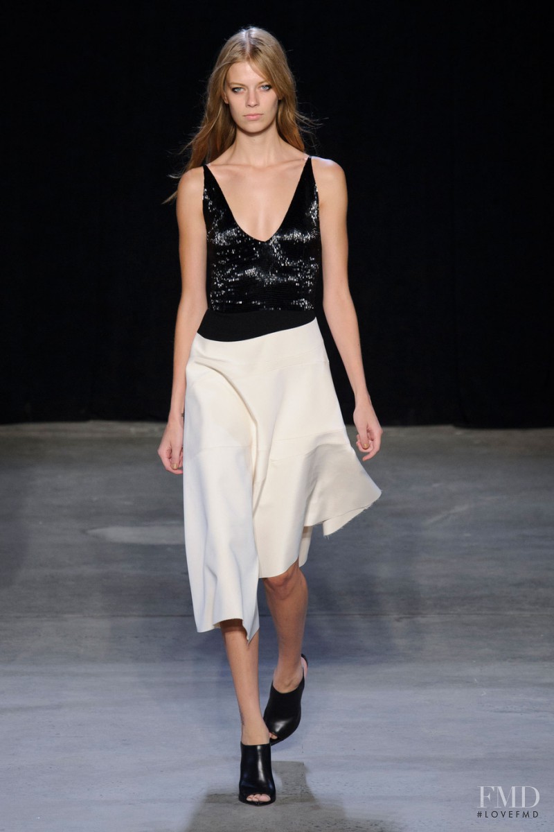 Lexi Boling featured in  the Narciso Rodriguez fashion show for Spring/Summer 2015