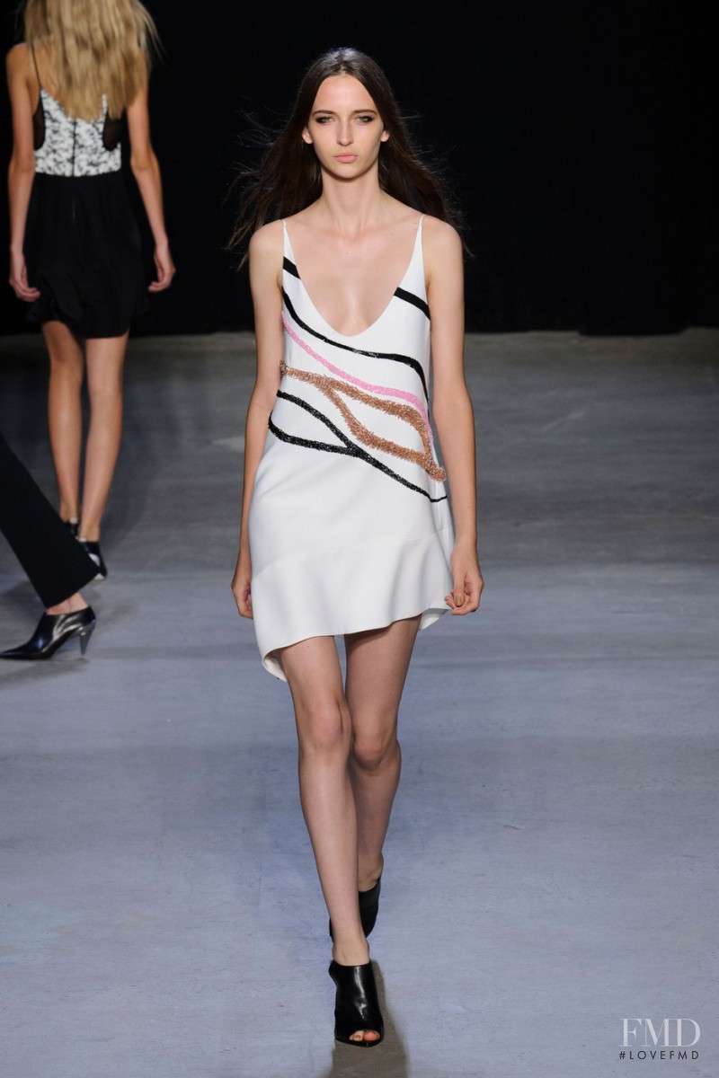 Waleska Gorczevski featured in  the Narciso Rodriguez fashion show for Spring/Summer 2015