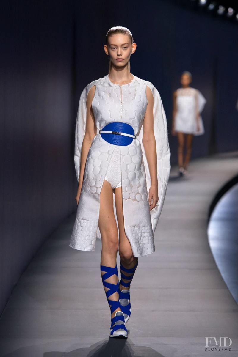 Ondria Hardin featured in  the Vionnet fashion show for Spring/Summer 2015