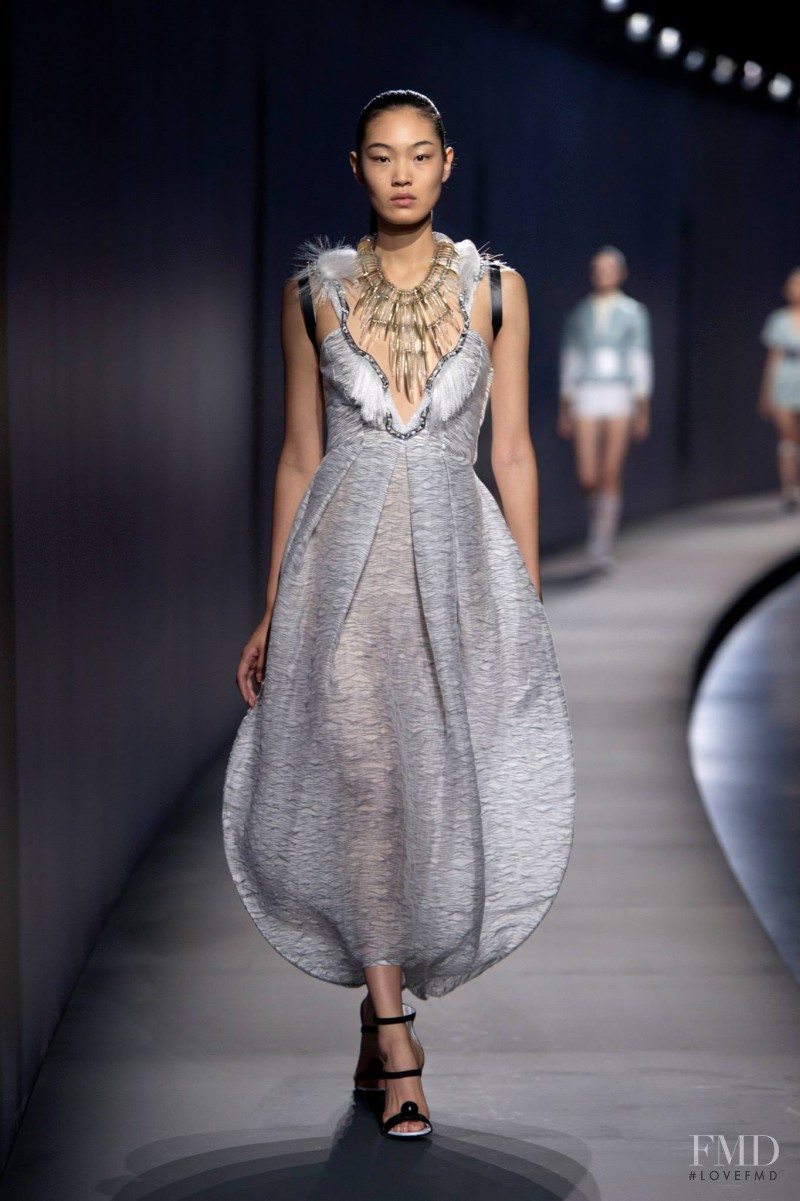 Chiharu Okunugi featured in  the Vionnet fashion show for Spring/Summer 2015