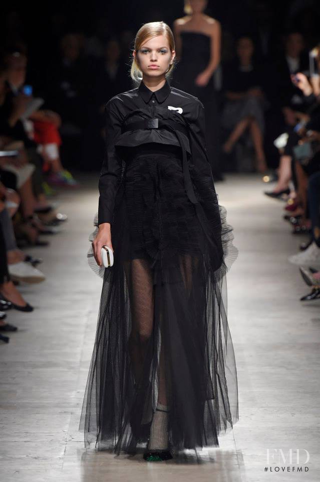 Daphne Groeneveld featured in  the Rochas fashion show for Spring/Summer 2015