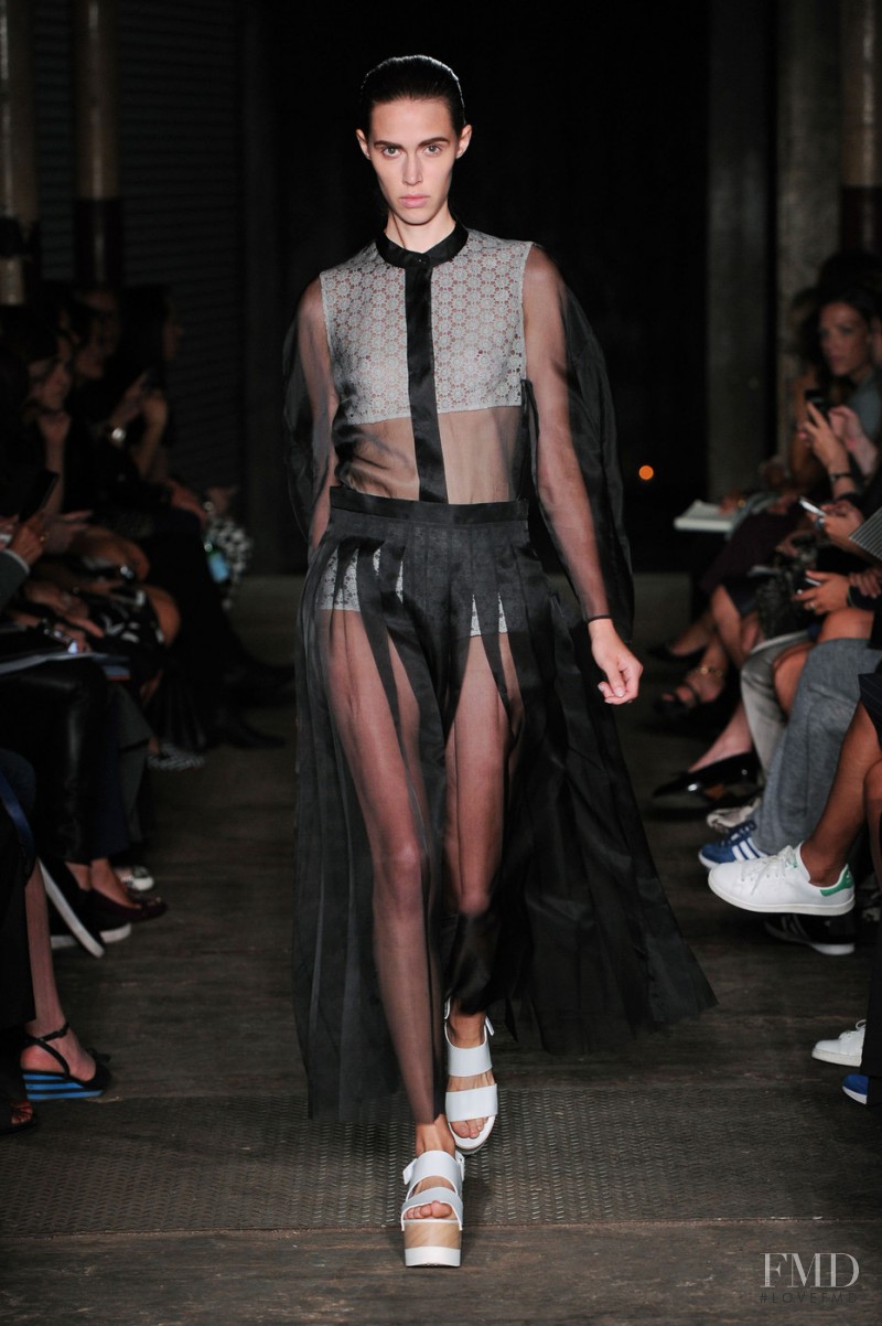 Georgia Hilmer featured in  the Joseph fashion show for Spring/Summer 2015