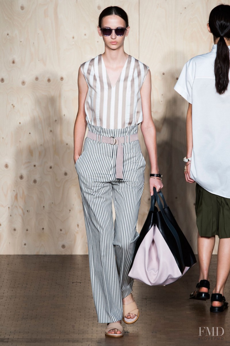 Waleska Gorczevski featured in  the Paul Smith fashion show for Spring/Summer 2015