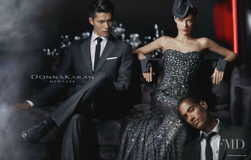 Aymeline Valade featured in  the Donna Karan New York advertisement for Fall 2012