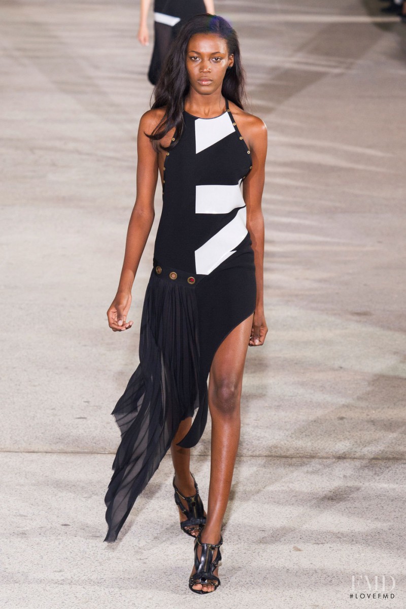 Kai Newman featured in  the Anthony Vaccarello fashion show for Spring/Summer 2015