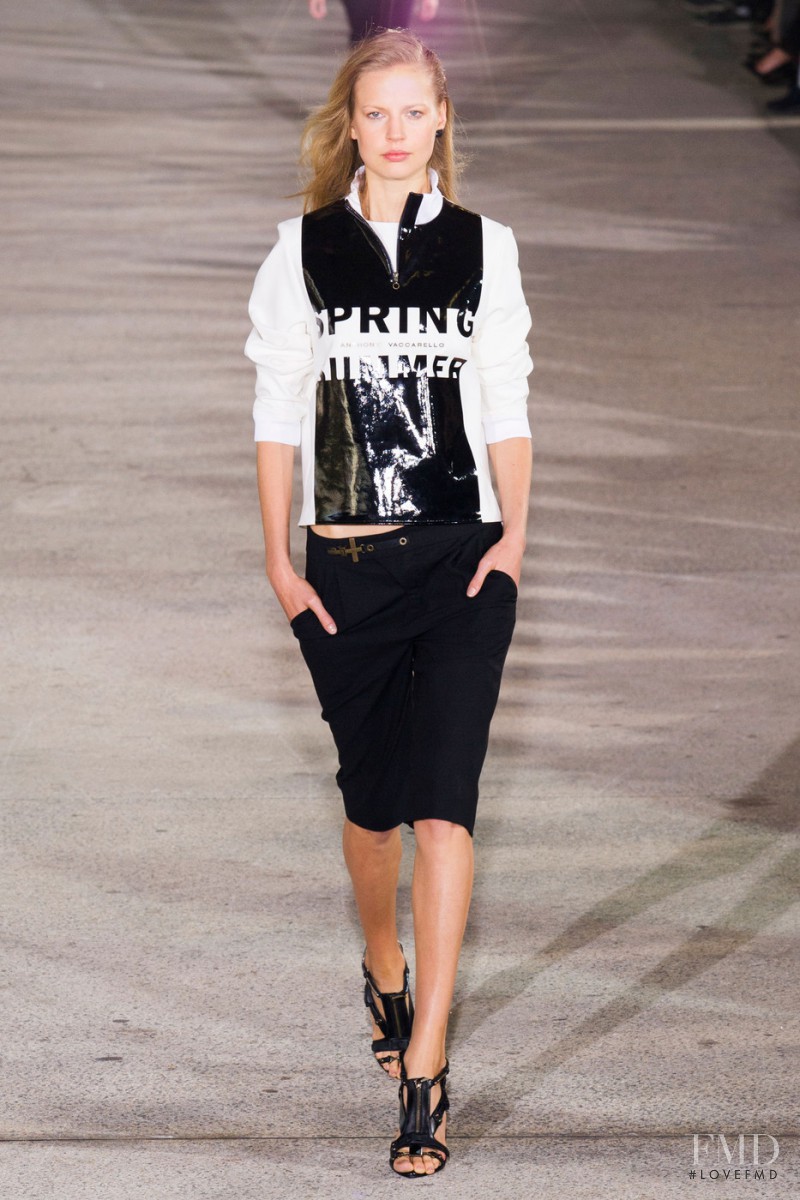 Elisabeth Erm featured in  the Anthony Vaccarello fashion show for Spring/Summer 2015