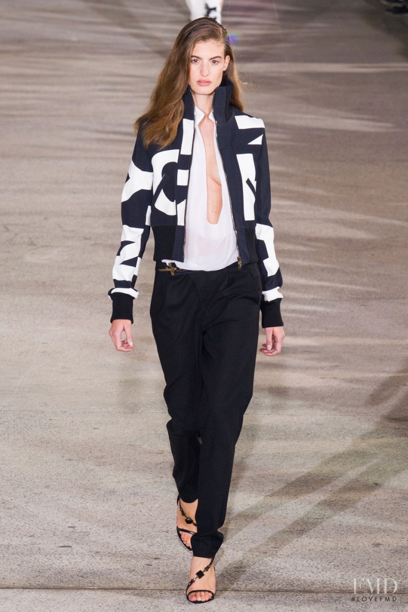 Elodia Prieto featured in  the Anthony Vaccarello fashion show for Spring/Summer 2015