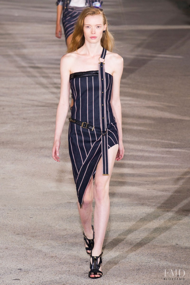 Julia Hafstrom featured in  the Anthony Vaccarello fashion show for Spring/Summer 2015