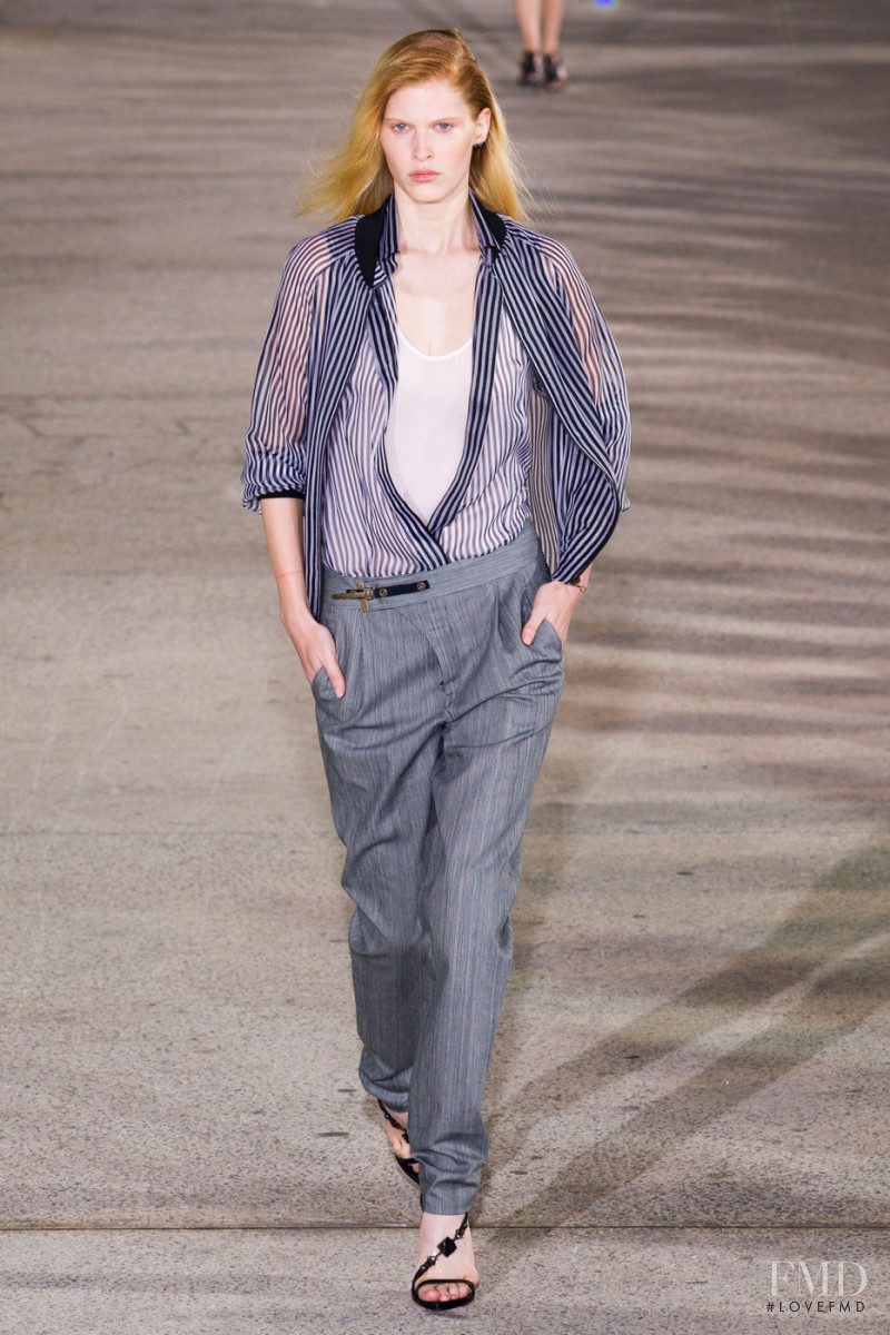 Niki Trefilova featured in  the Anthony Vaccarello fashion show for Spring/Summer 2015