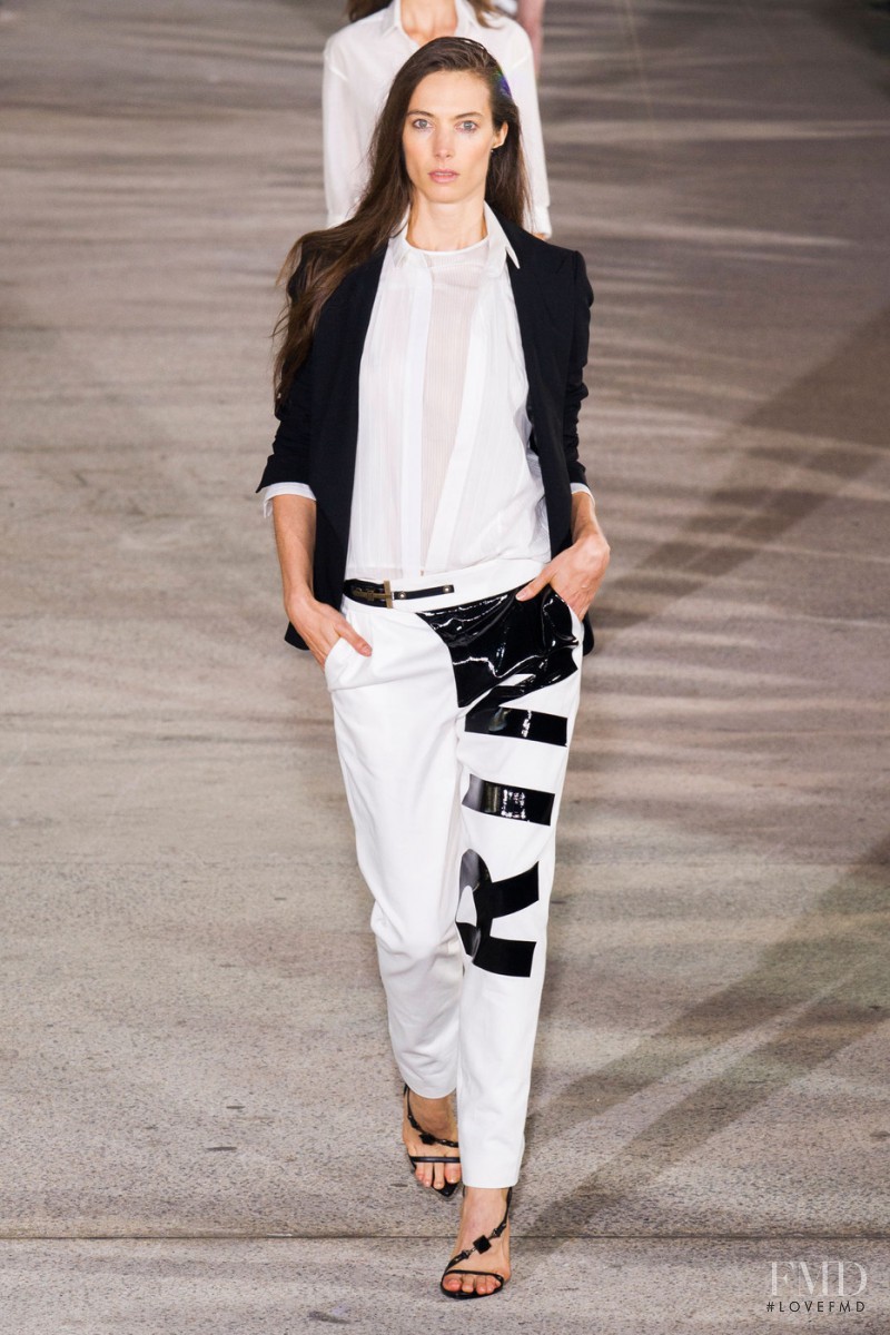 Jessica Miller featured in  the Anthony Vaccarello fashion show for Spring/Summer 2015