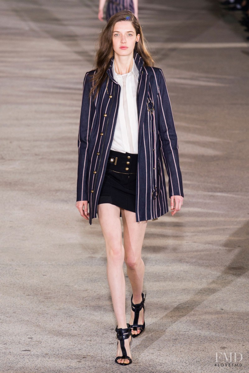 Josephine van Delden featured in  the Anthony Vaccarello fashion show for Spring/Summer 2015