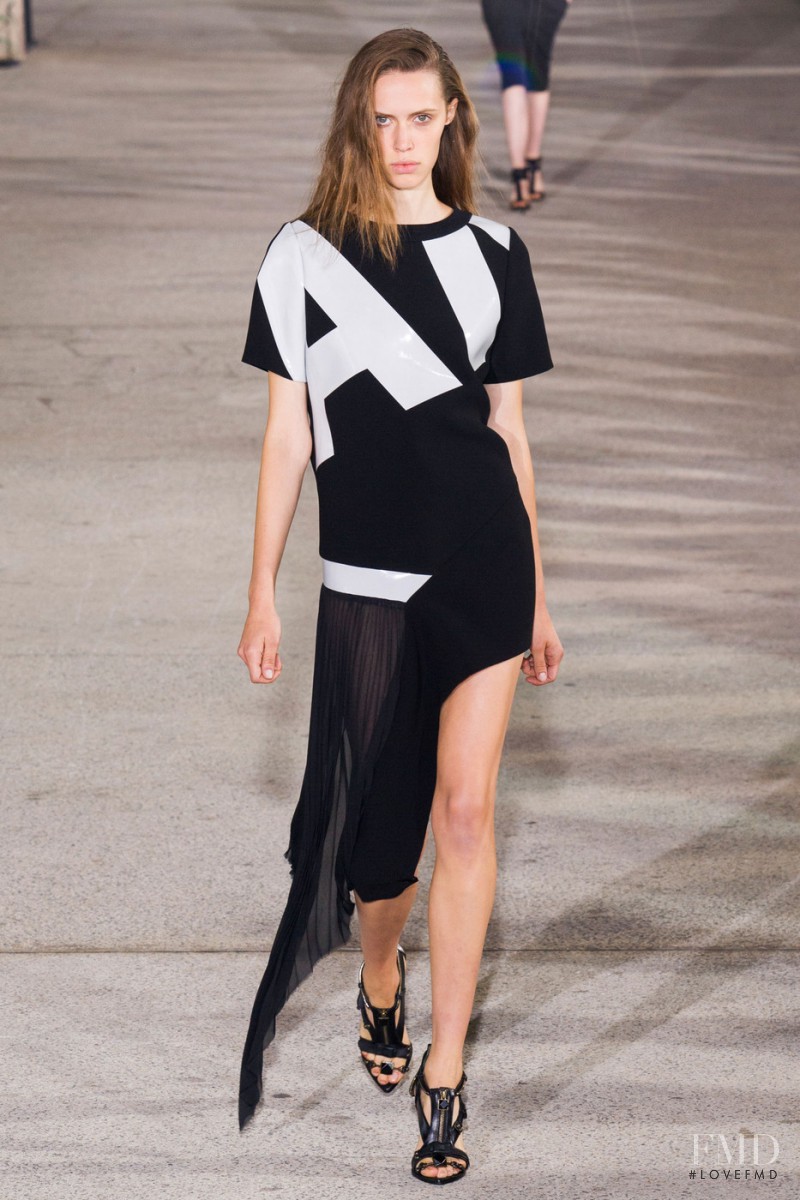 Georgia Hilmer featured in  the Anthony Vaccarello fashion show for Spring/Summer 2015