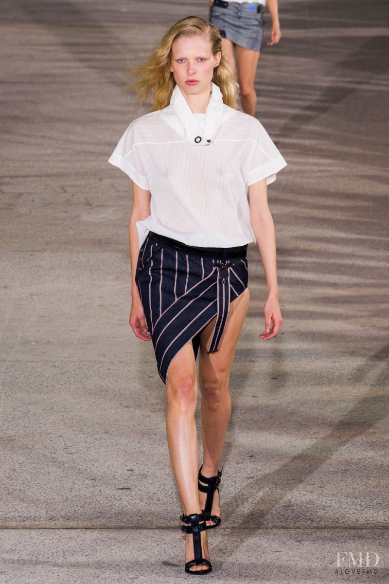 Lina Berg featured in  the Anthony Vaccarello fashion show for Spring/Summer 2015