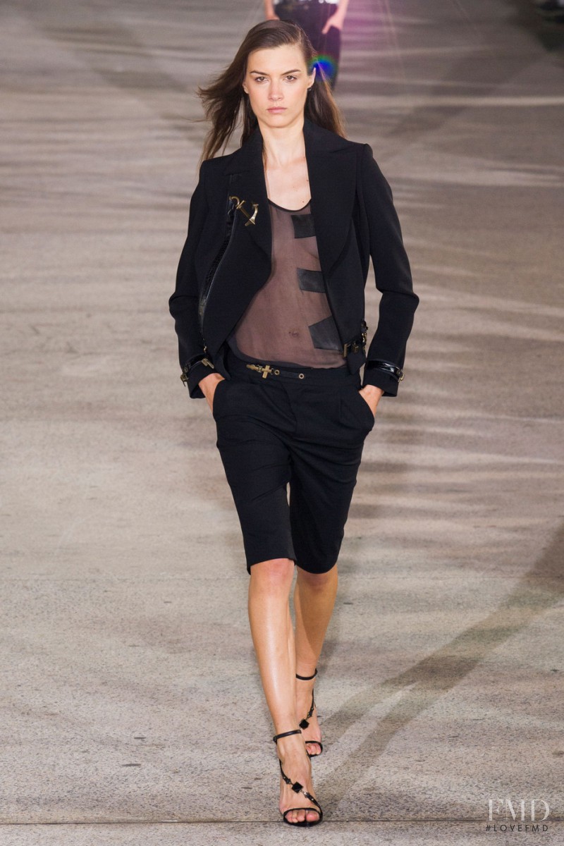 Ronja Furrer featured in  the Anthony Vaccarello fashion show for Spring/Summer 2015