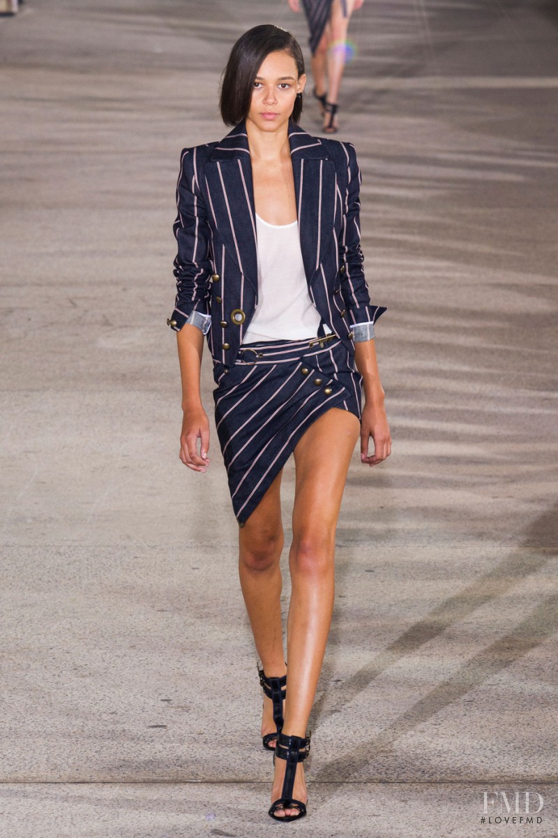 Binx Walton featured in  the Anthony Vaccarello fashion show for Spring/Summer 2015