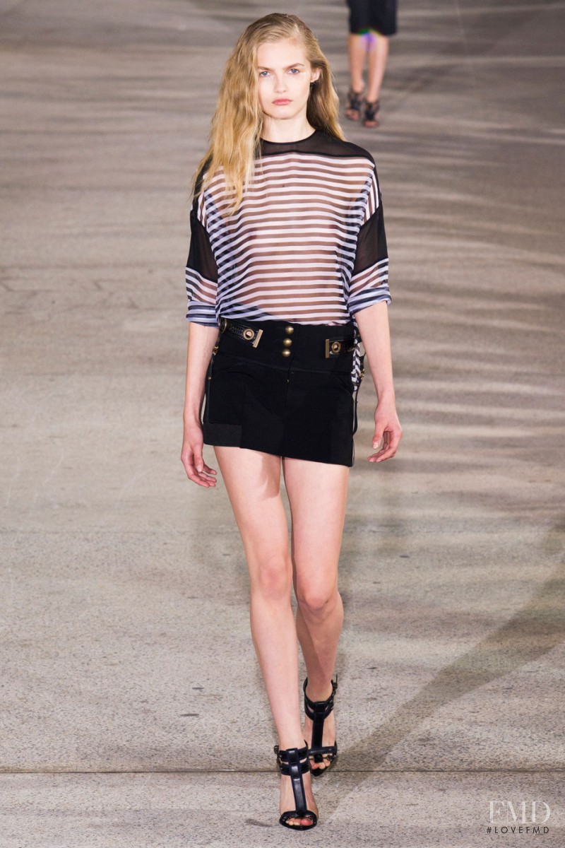 Aneta Pajak featured in  the Anthony Vaccarello fashion show for Spring/Summer 2015