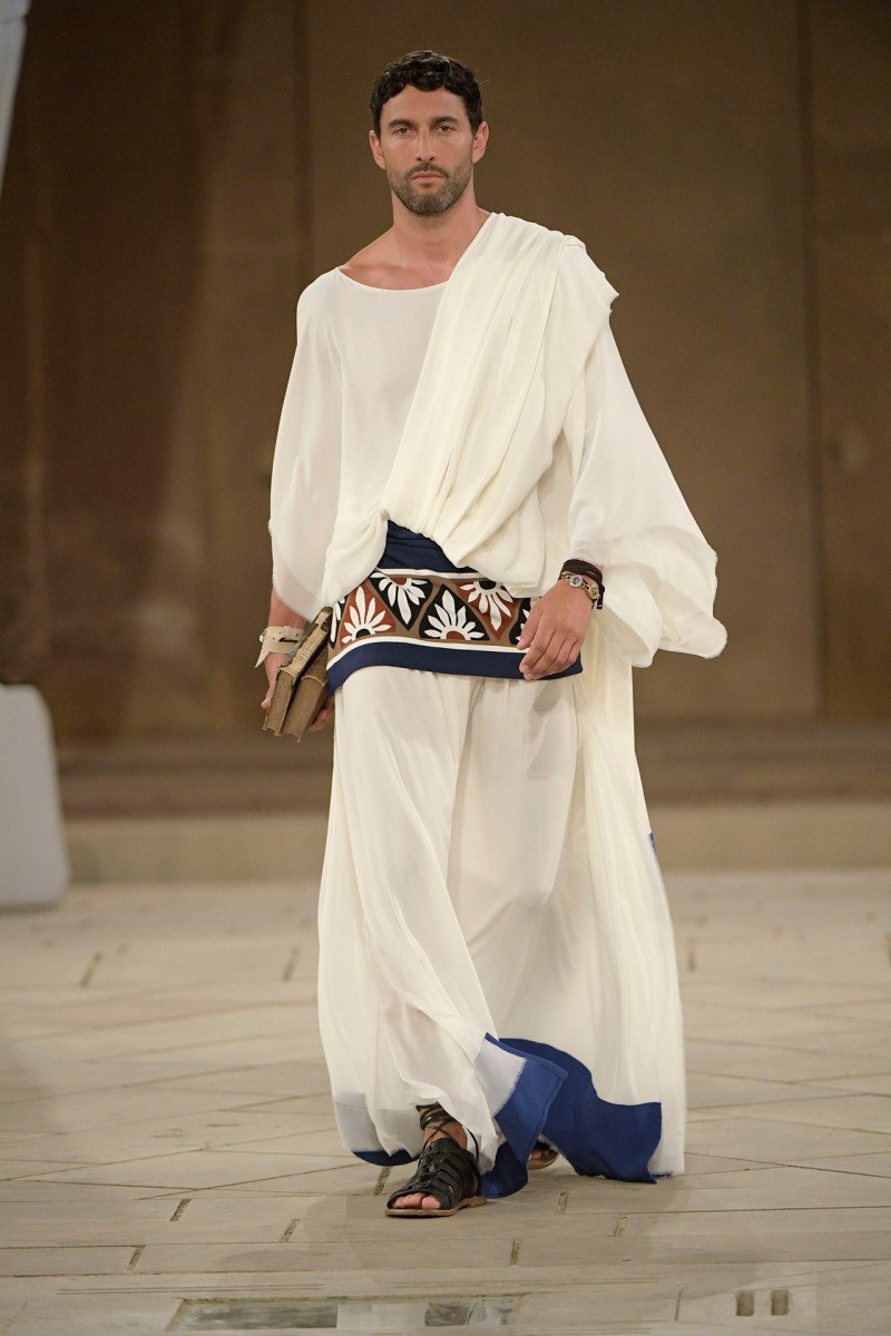 Noah Mills featured in  the Dolce & Gabbana Alta Moda fashion show for Autumn/Winter 2019