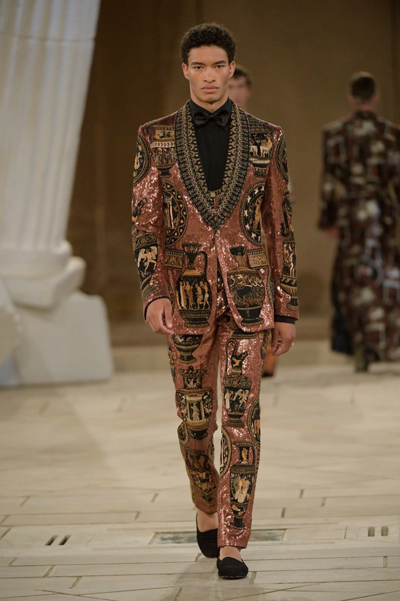 Raphael Balzer featured in  the Dolce & Gabbana Alta Moda fashion show for Autumn/Winter 2019