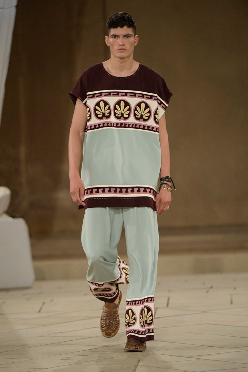 Islam Dulatov featured in  the Dolce & Gabbana Alta Moda fashion show for Autumn/Winter 2019